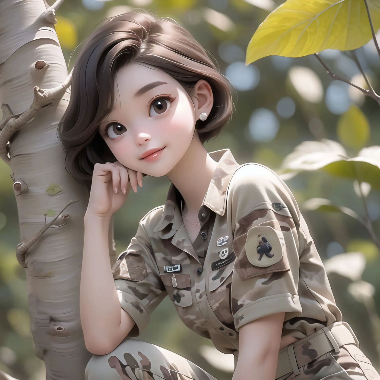 飒飒的特种兵95好看的女生头像95 979797原创图片9315