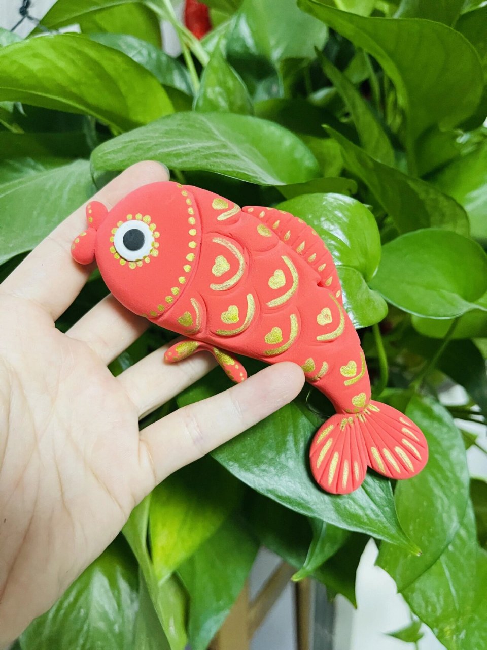 超轻粘土作品—-鲤鱼跃龙门.