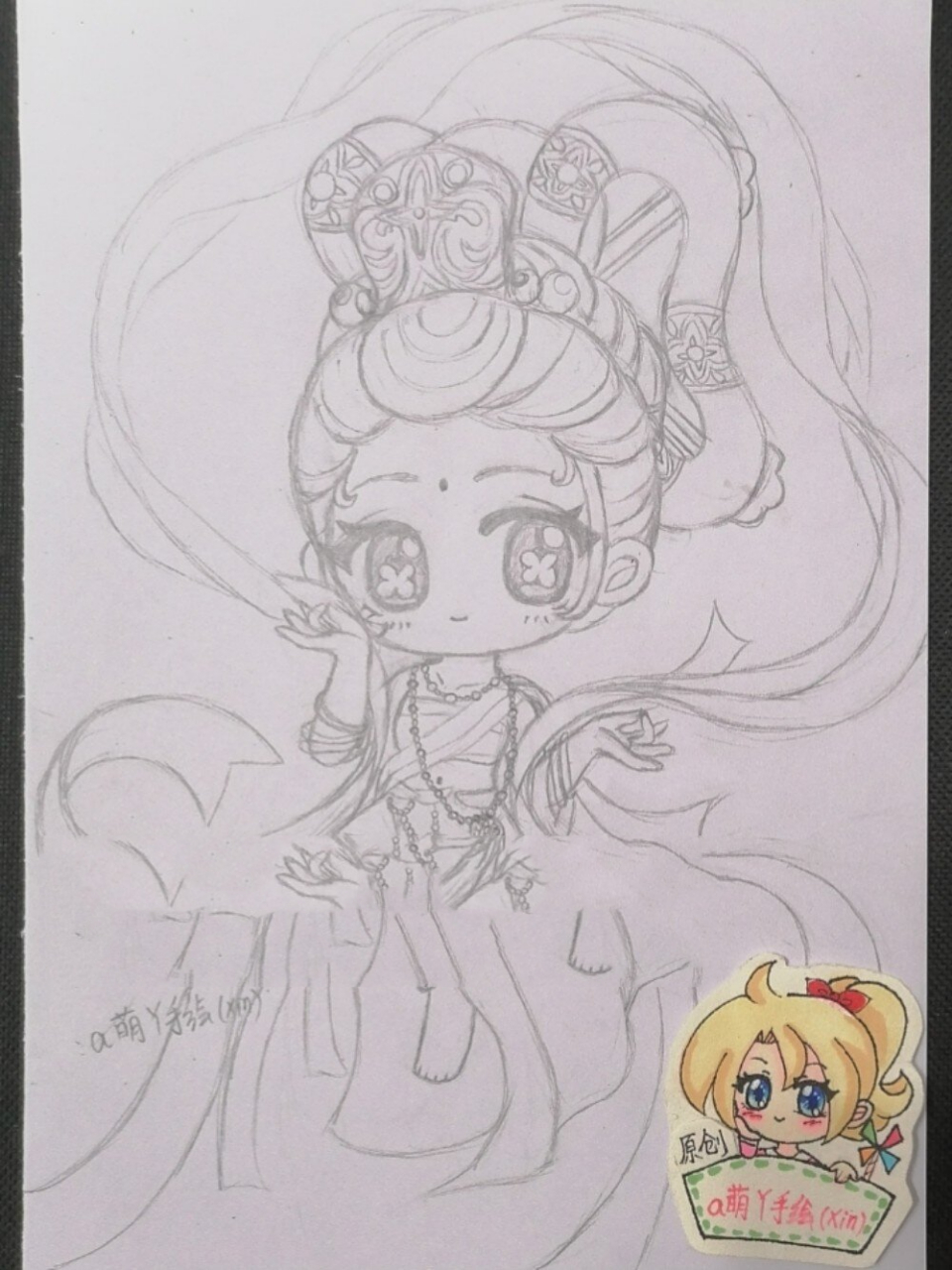 遇见敦煌飞天马克画个简笔手绘画教程的日常 出自:敦煌飞天仙女～山楂