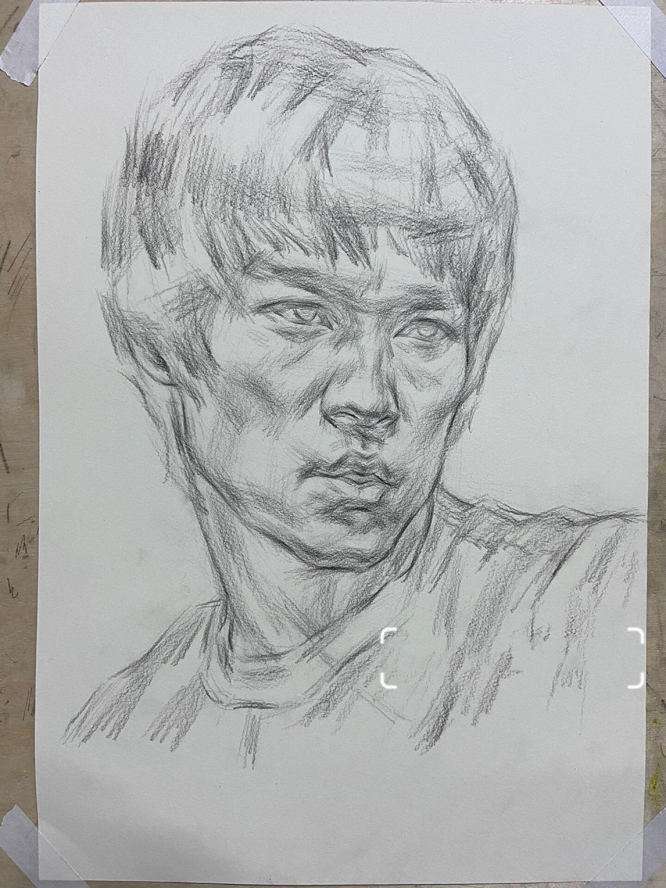 素描肖像李小龙(带步骤) 最近忙着上课,小很久没更新了,今天画张不一
