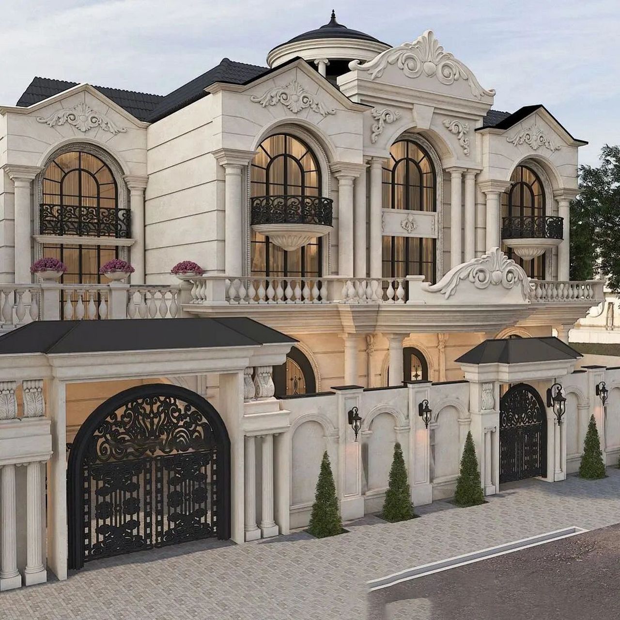 三层古典欧式风格别墅私宅 01 如有自建房需求,欢迎沟通交流