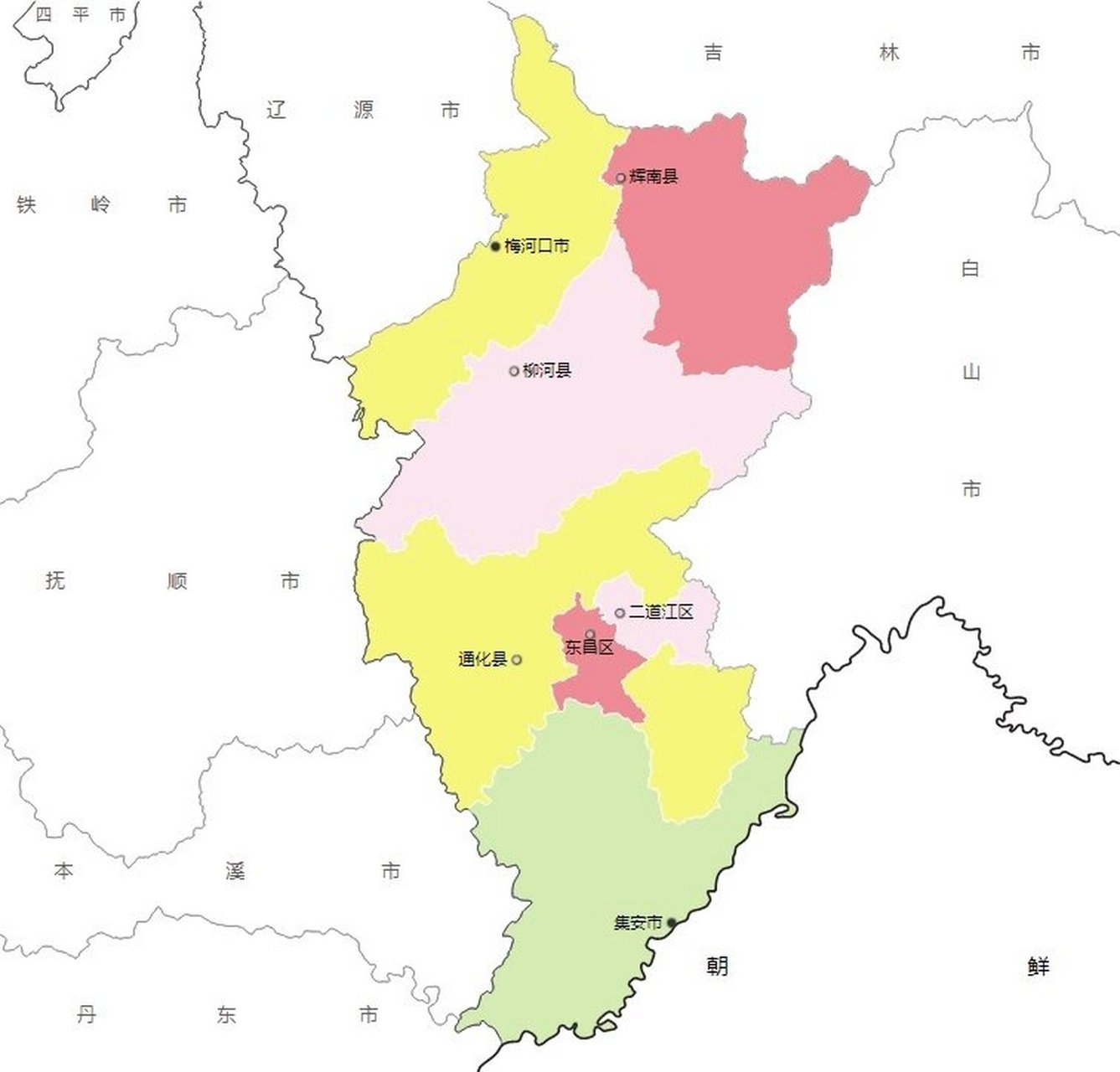 通化市地图 #通化#  #集安#  #梅河口#  #柳河#  #辉南