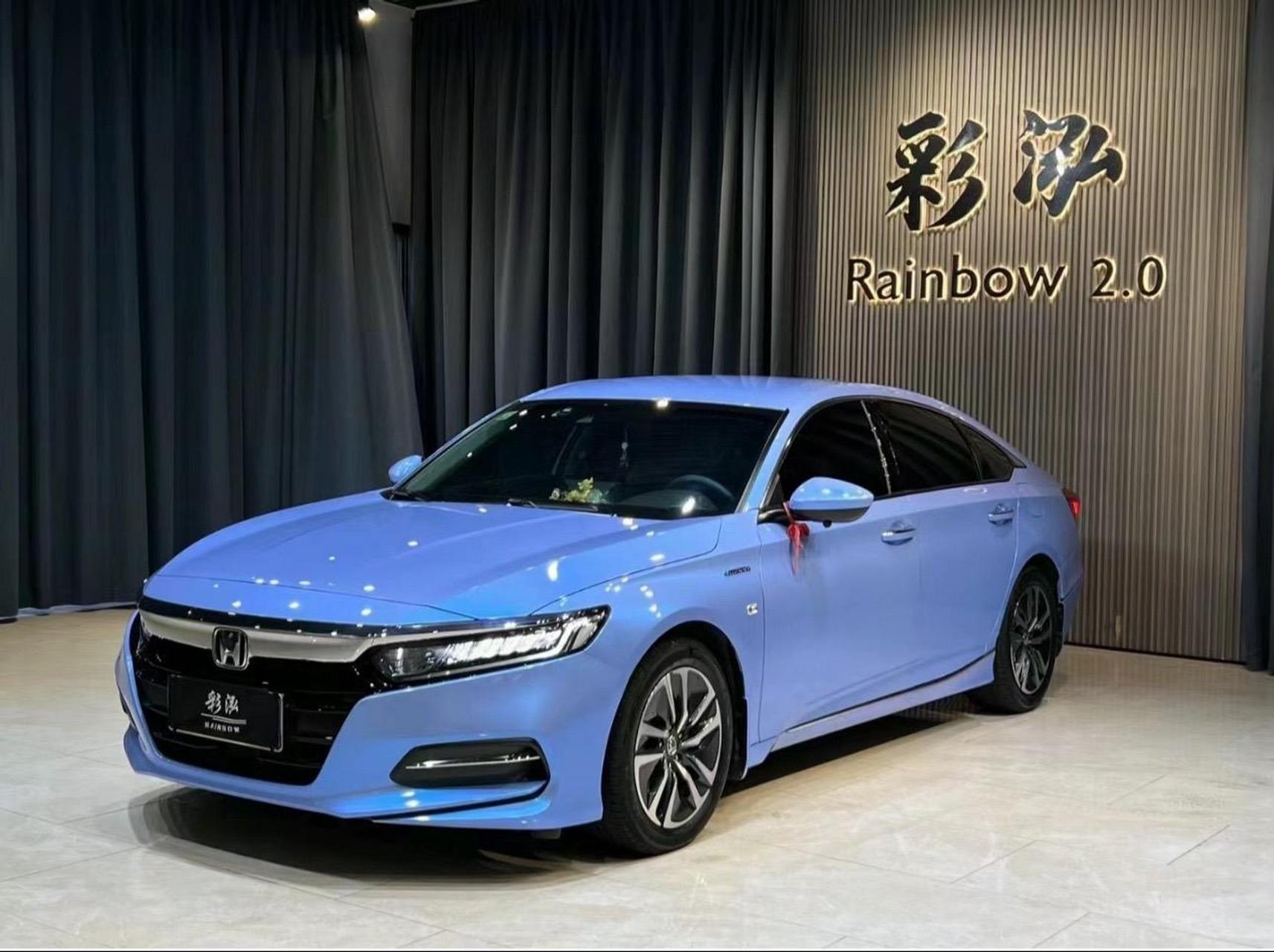 十代雅阁改色双色梦幻糖果蓝.