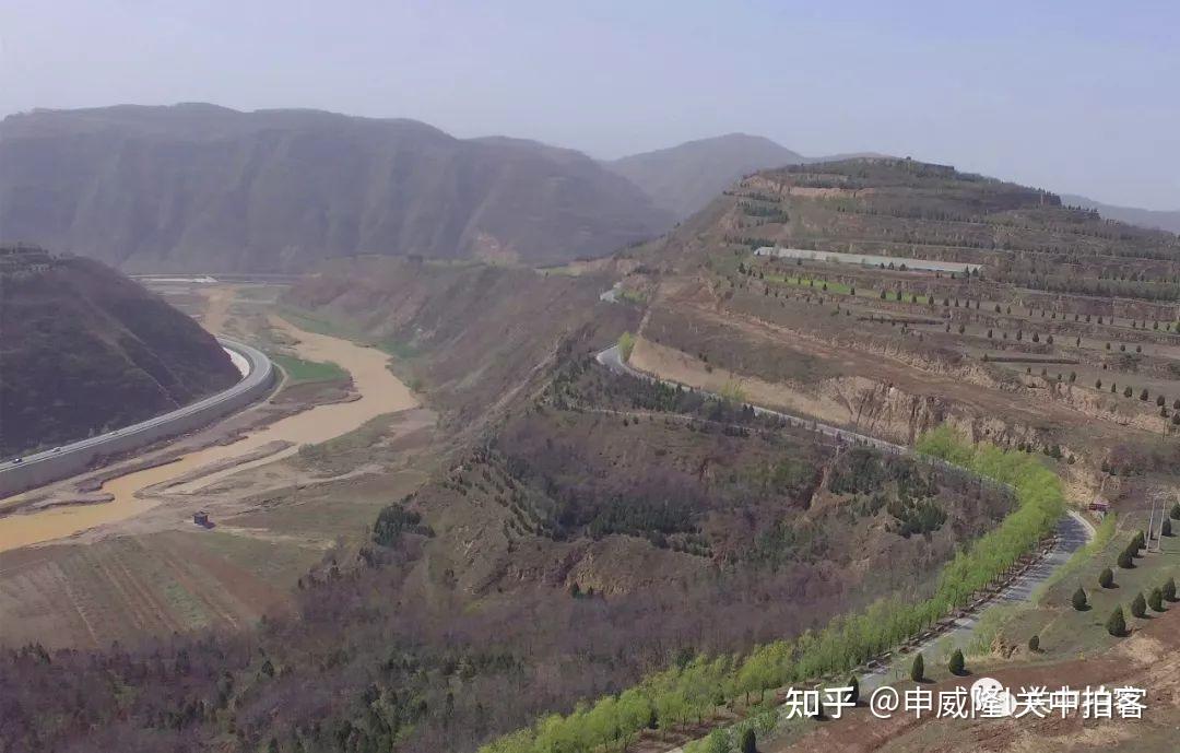 航拍秦西垂陵园礼县大堡子山遗址及墓群