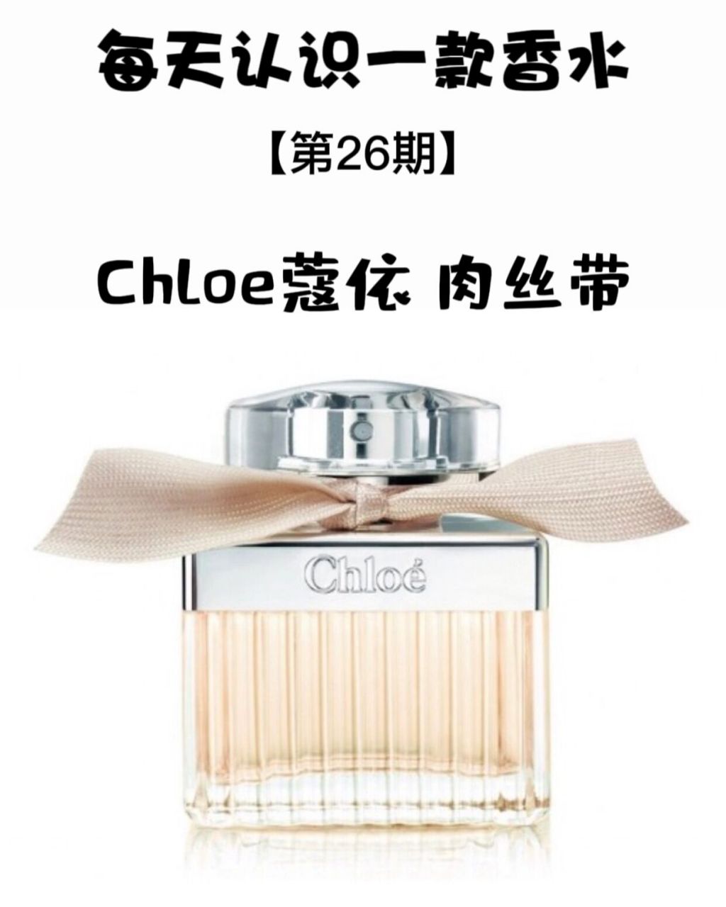 每天认识一款香水「chloe蔻依 肉丝带」 78香水起源:chloe诞生于20