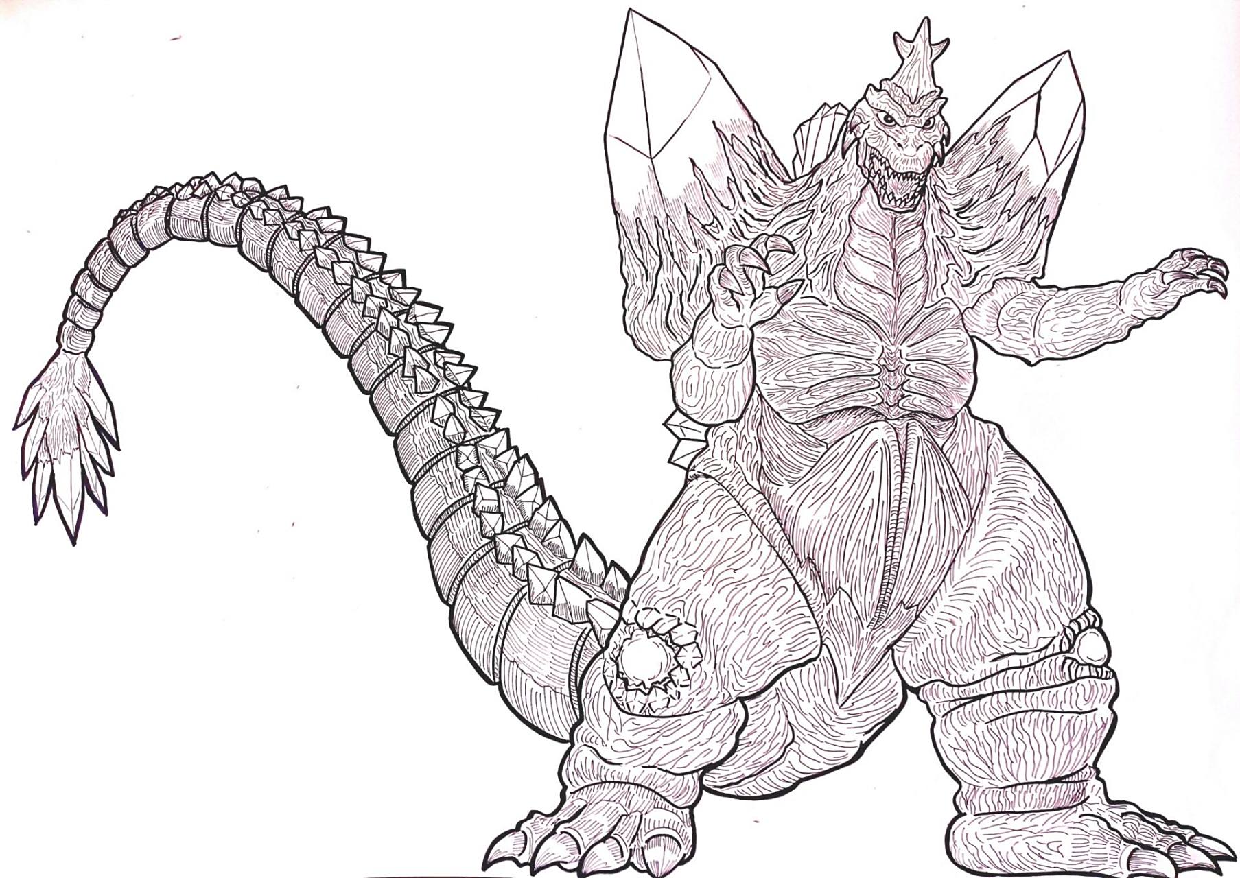 哥斯拉系列怪兽三巨头完成啦 因为不喜欢凯撒基多拉的造型,就用好莱坞