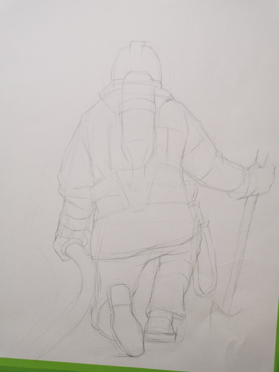 马克笔绘画《致敬逆行者》消防员