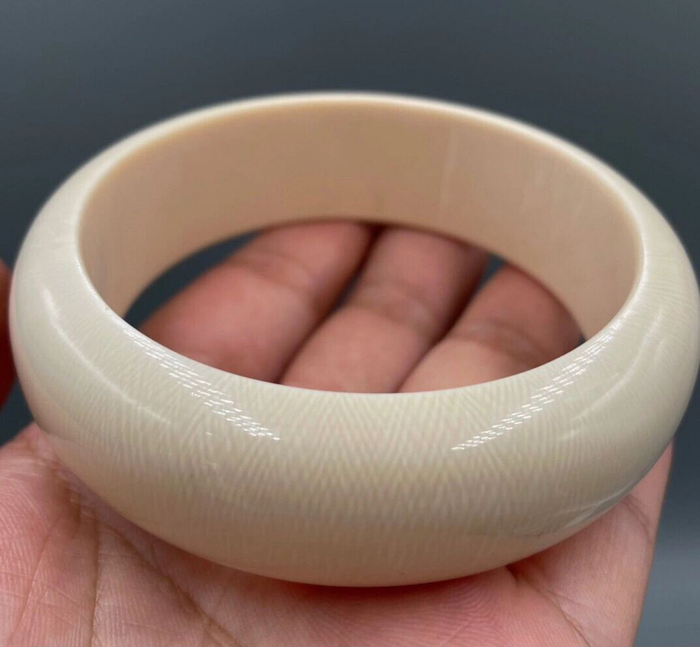 5宽版手镯 》902580 猛犸象牙原色满纹手镯《2.