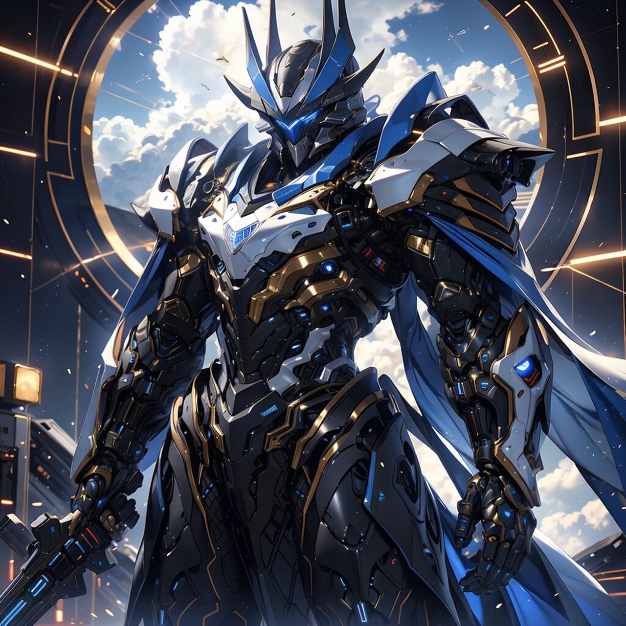 冰封之力,蓝白炫酷战甲 这款战甲以蓝色和白色为主色调,散发出冰冷