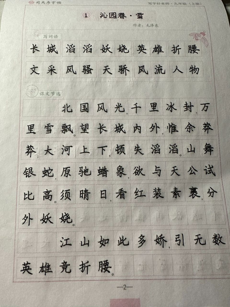 写过的字帖交作业图片图片