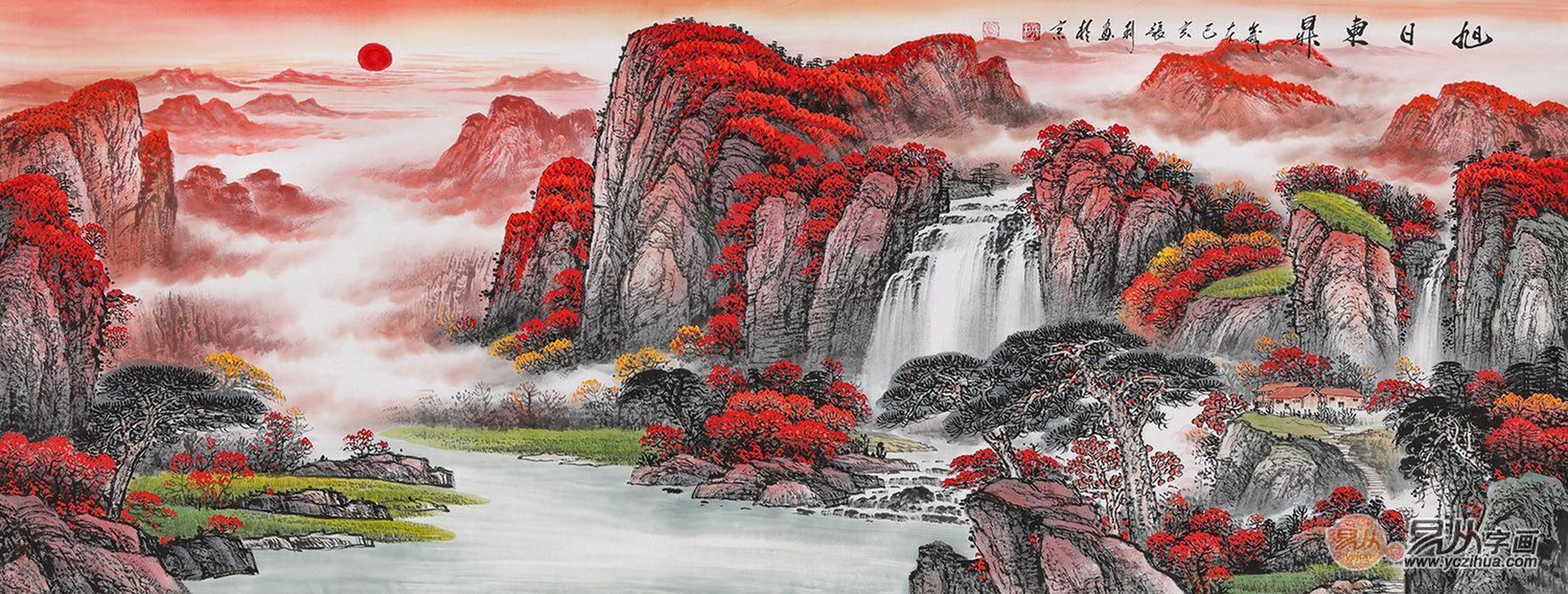 张利山水画 诗韵满满寓意好 装饰品味之选 如果你家正在装修,那么你