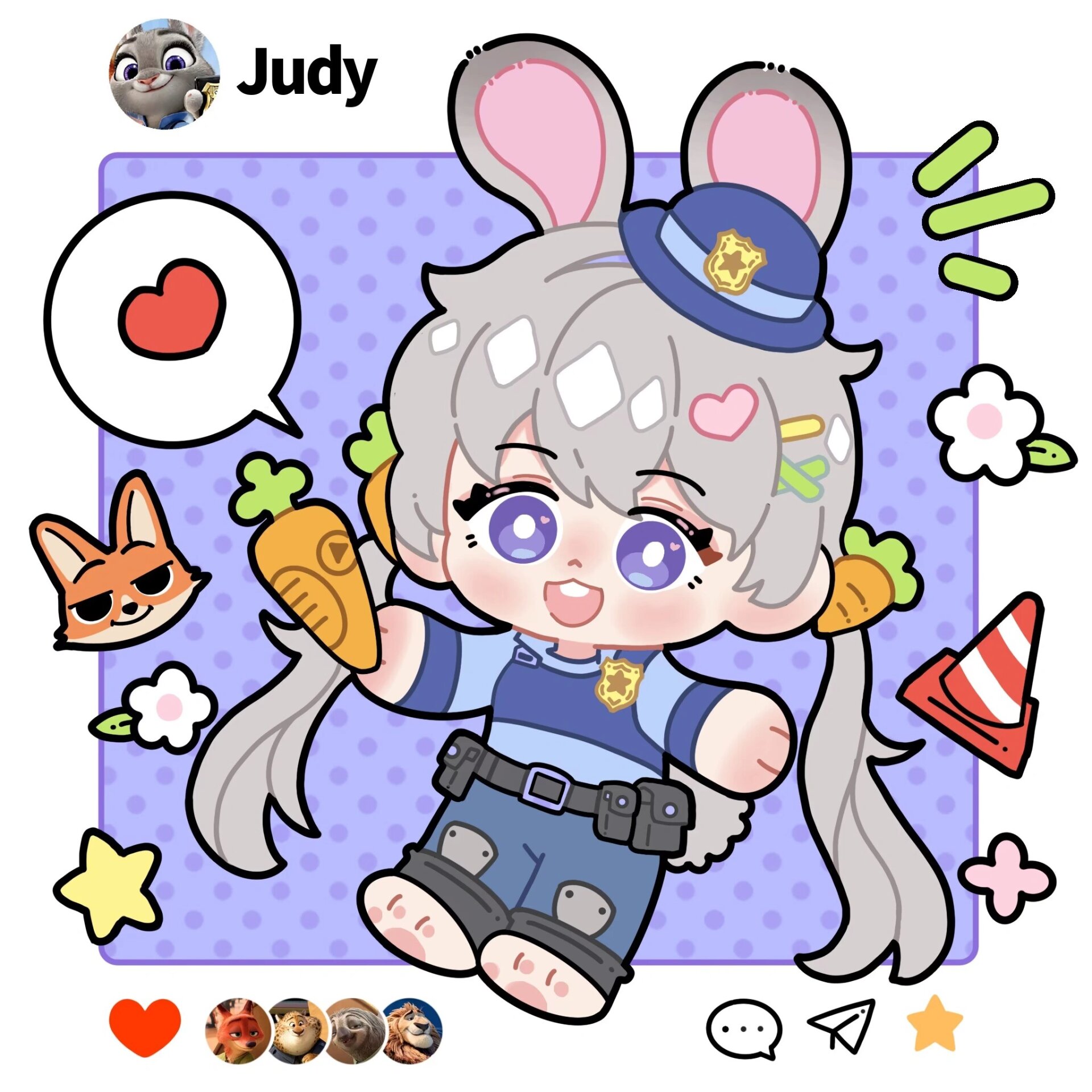 q版|朱迪兔子警官