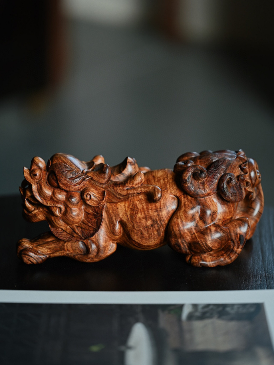 纹理秀美,古雅温润,貔貅饱满招财,古朴霸气 黄花梨|貔貅 料质莹润