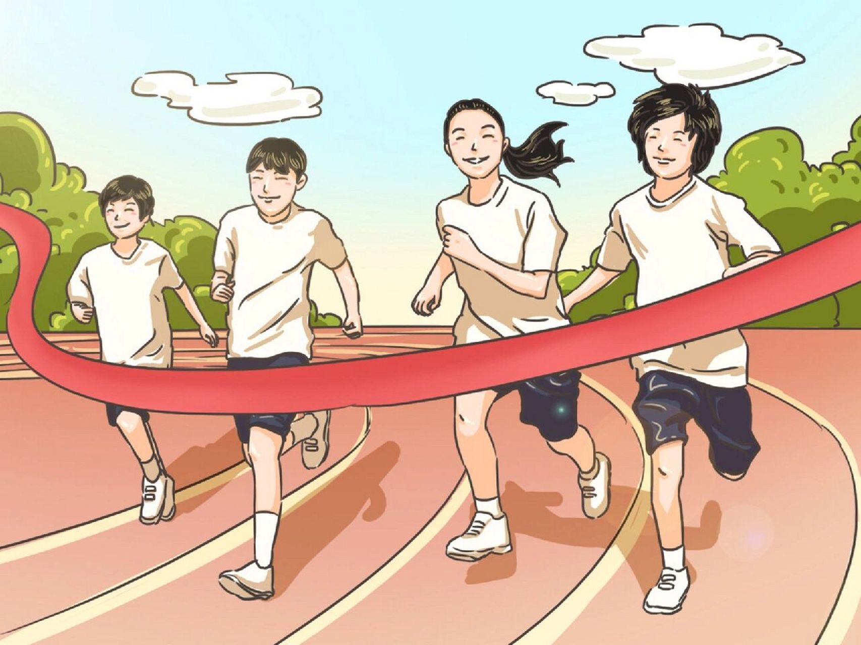 校园运动会配图分享 每当到了九月末,十月初的时候,各学校的秋季运动