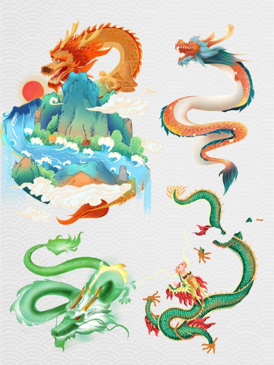 今日分享 97国潮风【中国神龙】png免抠素材60156015