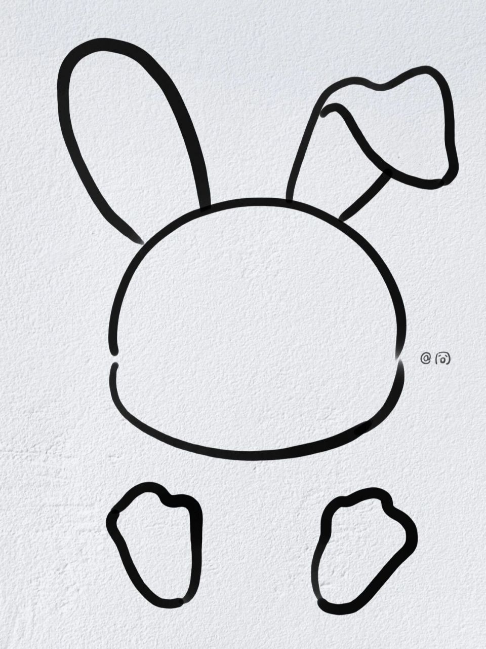 小白兔画法 简笔画图片