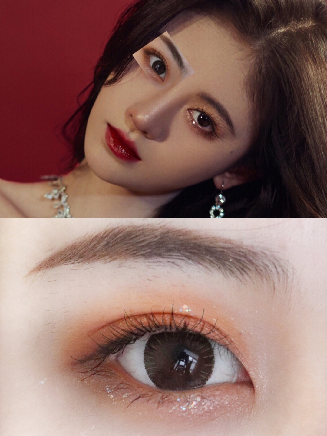 又欲又纯的鞠婧祎仿妆普通人也可以化的大地色深邃心机眼妆和微笑m唇
