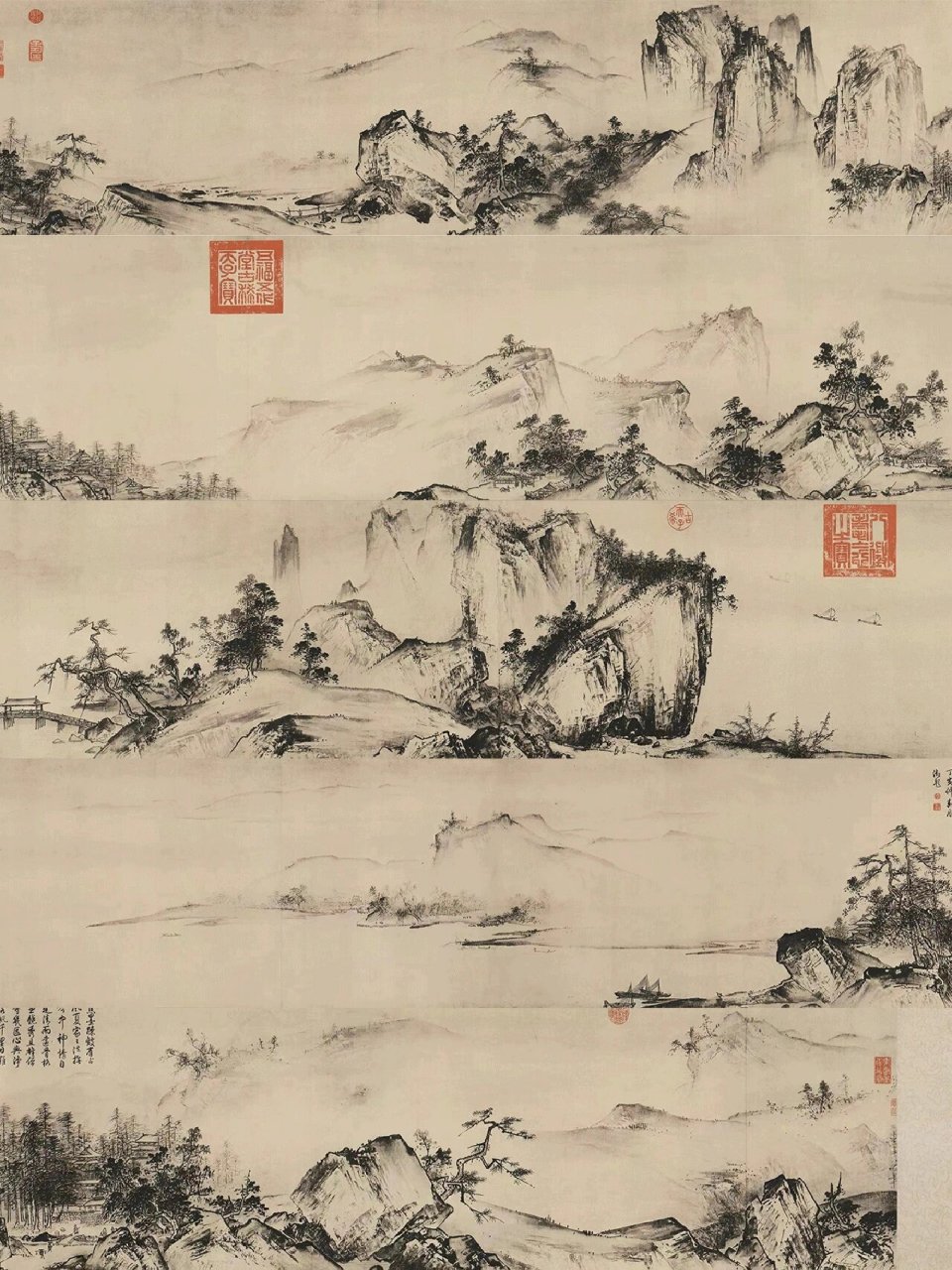 中国画鉴赏|南宋画作～夏圭《溪山清远图《溪山清远图,南宋画家