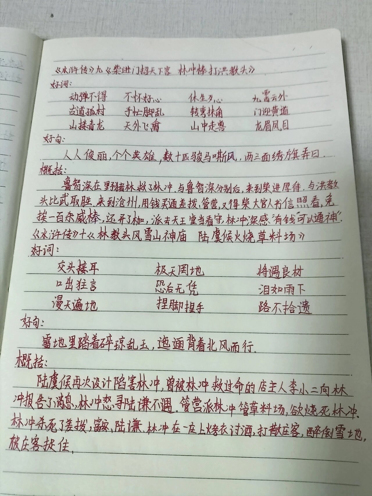 水浒传第十回读书笔记图片