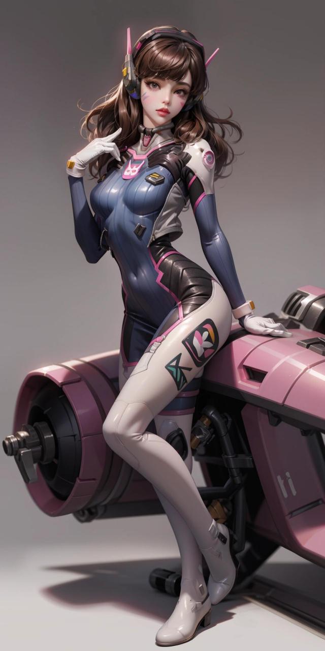 守望先锋dva 二次元美少女 手机壁纸