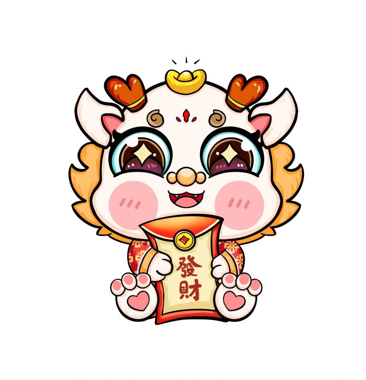 可可爱爱的萌龙来了～ 大家好,我叫龙嘟嘟,提前祝大家龙年发发发