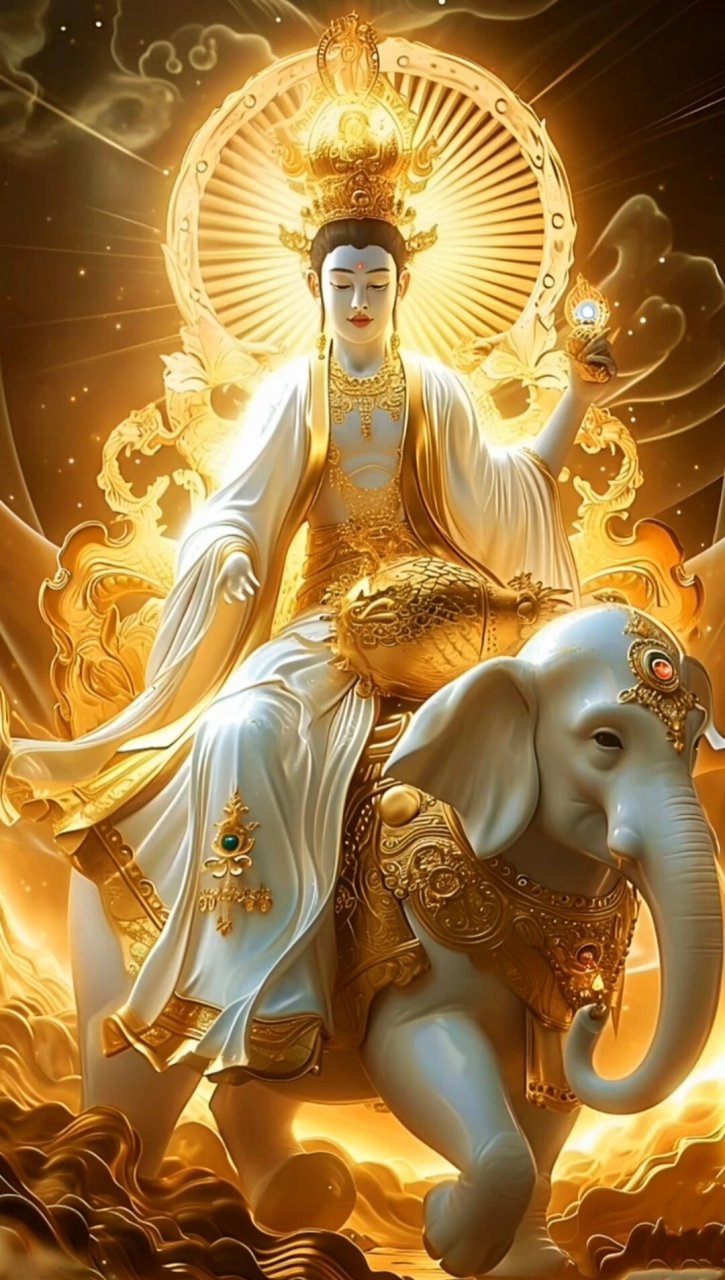 普贤菩萨图片  05 在佛教艺术的宝库中,普贤菩萨的形象总是给人以