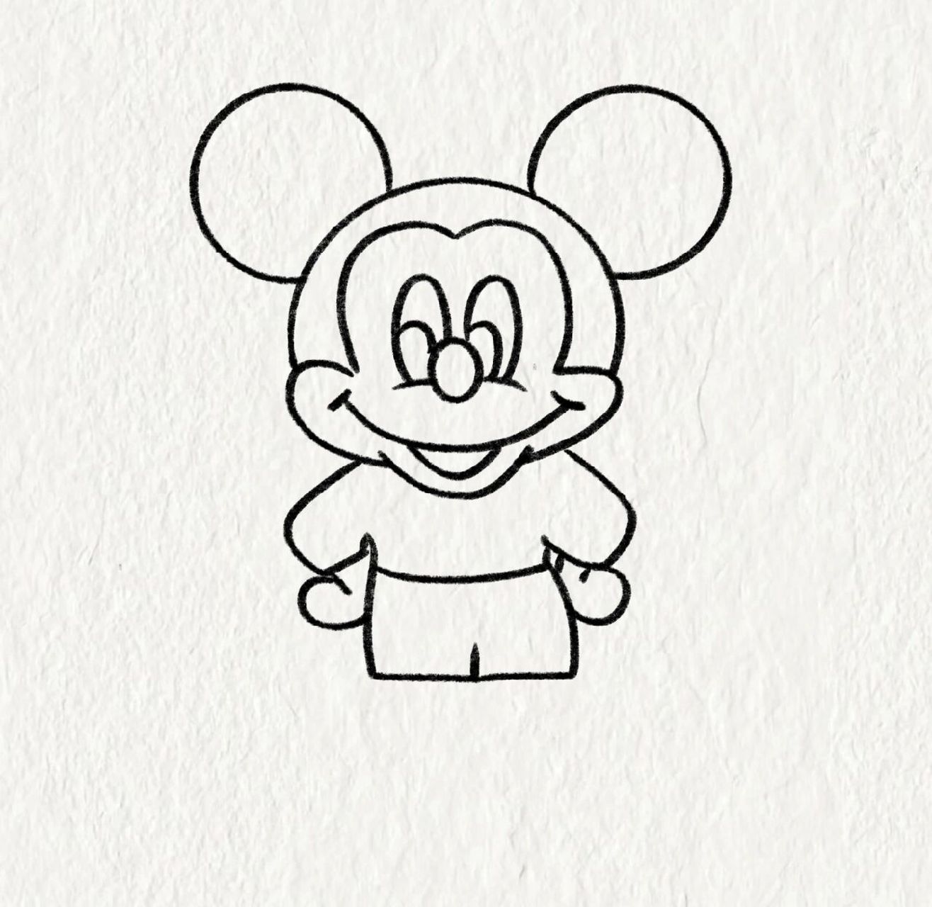 QQ简笔画米老鼠图片