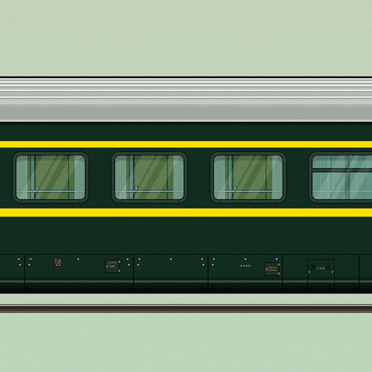 这次青藏bsp列车绘制了2种车型,软卧和硬卧