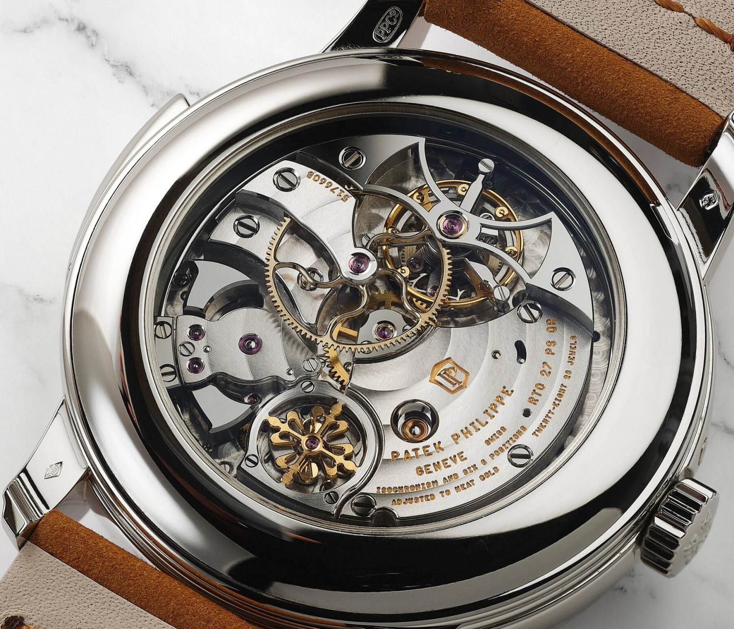 百达翡丽5316p,三问,陀飞轮,万年历 表王风采!三问,陀飞轮,万年历.