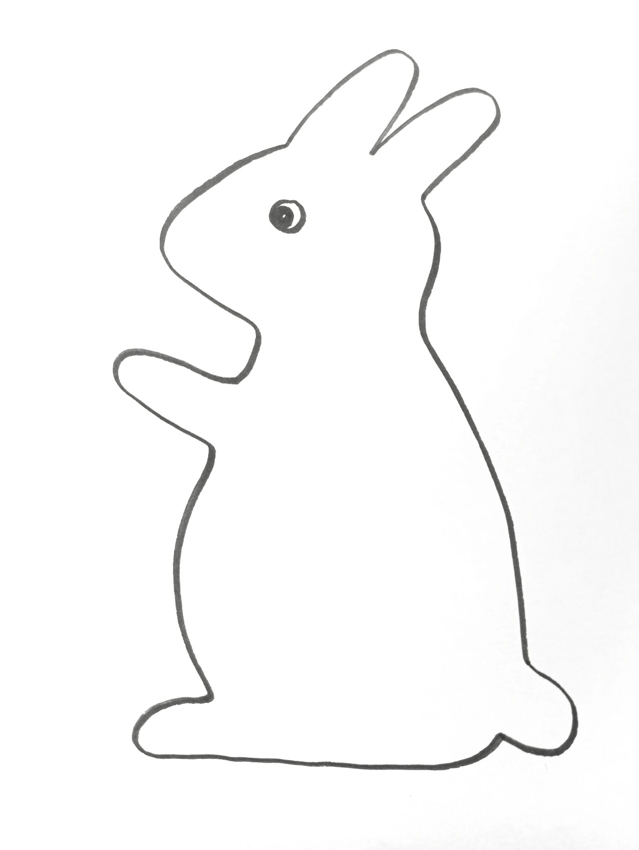 新年粘贴画《兔子》