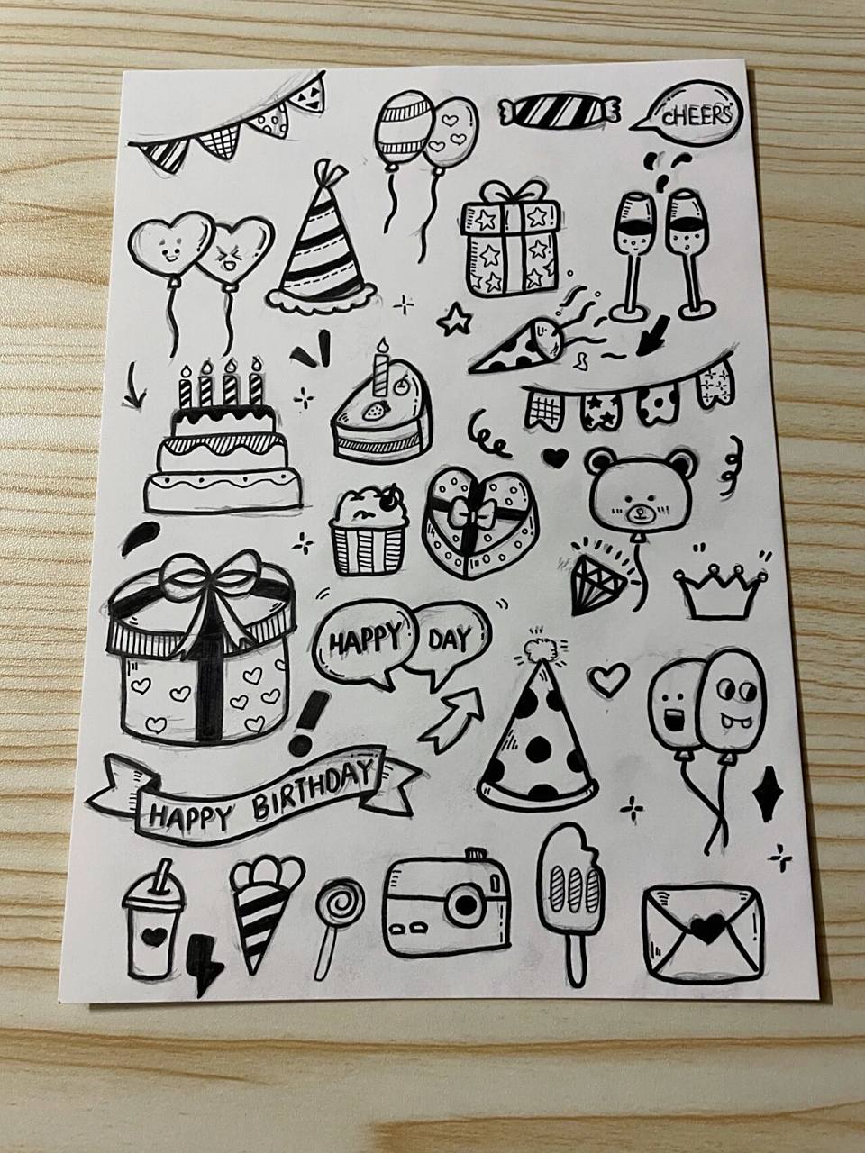 送闺蜜生日蛋糕贺卡手绘简笔画 过几天就是闺蜜的生日啦98 动手制作