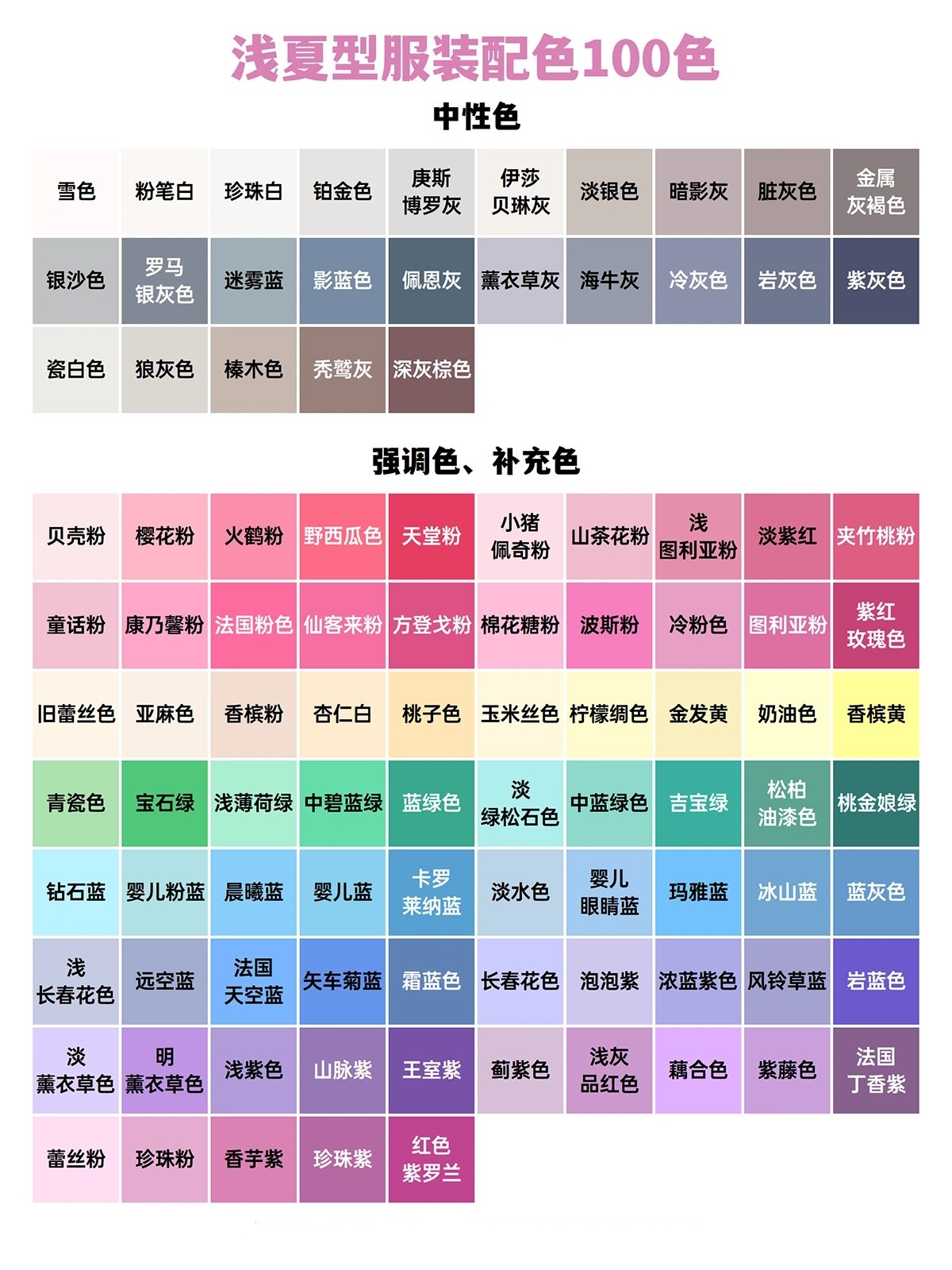 冷皮冷橄榄丨夏季型子季型丨美妆服装色卡 🍠宝宝们大家好,我是你的