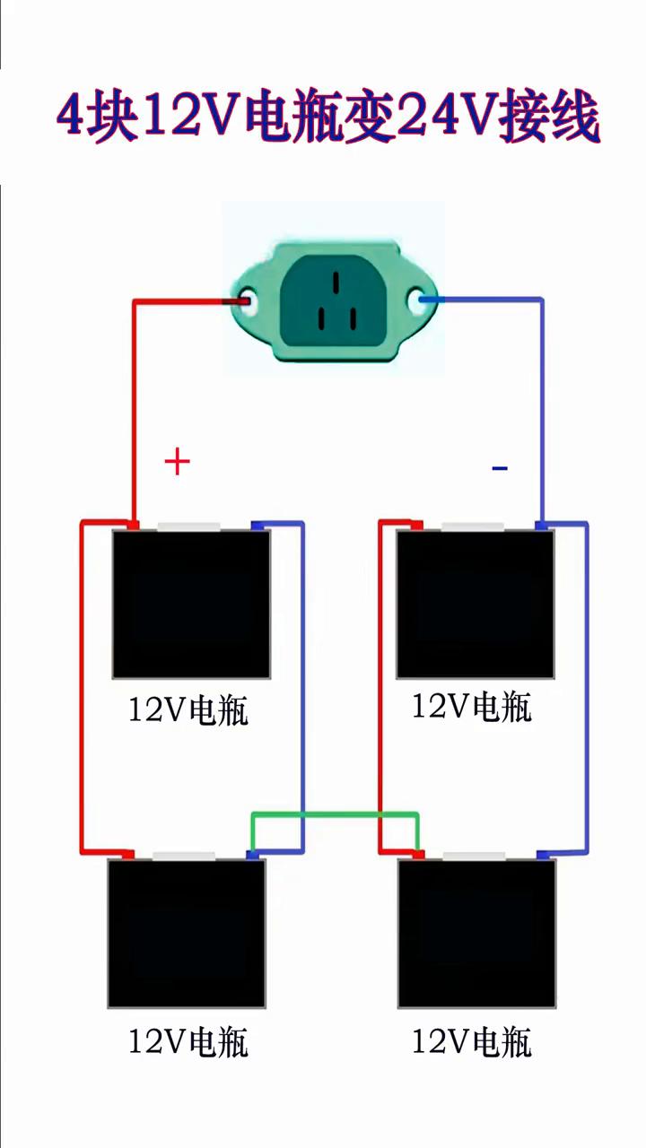 电动车电瓶接线方法图片