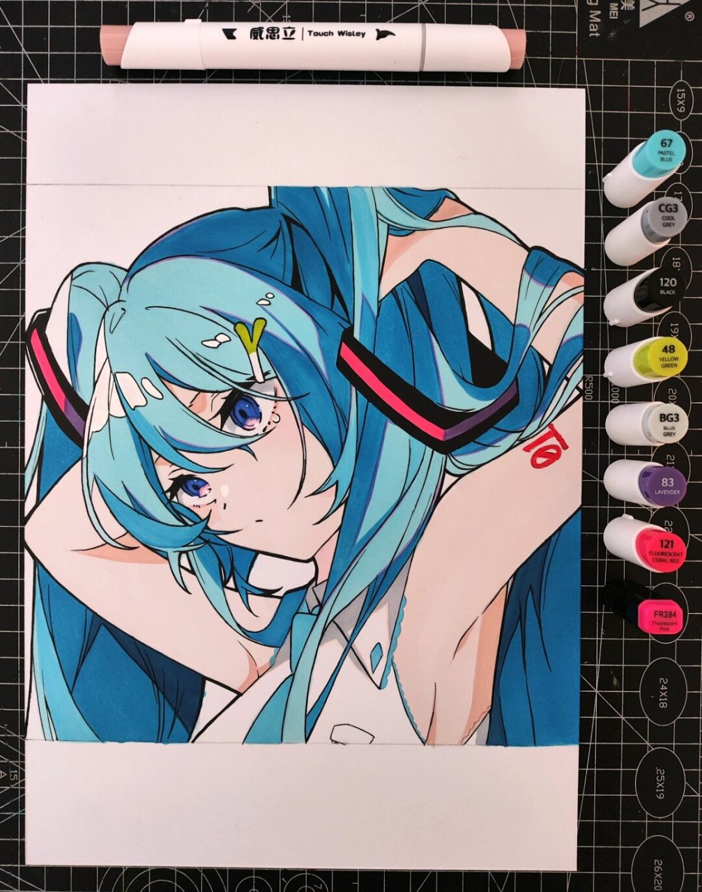 工具 威思立马克笔 法卡勒三代 #临摹# #初音未来# #威思立马克笔