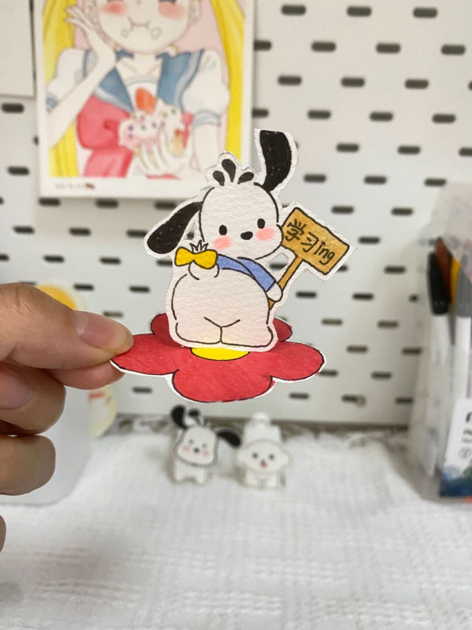 手残星人的我做手工是真不行啊,这个小帕立牌还算简单,也是我用做小狗