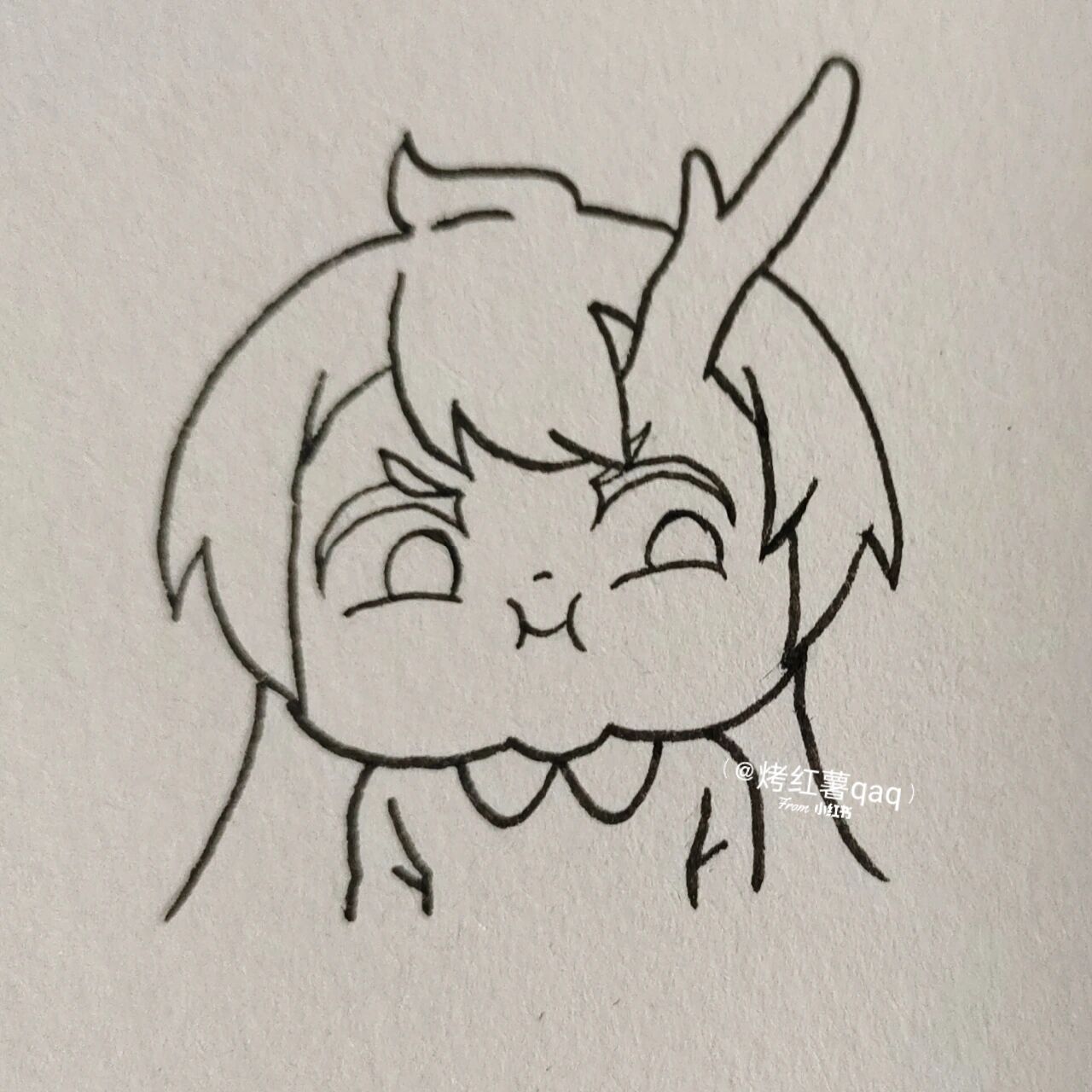 教你画超可爱茨木童子!      这个我没看过,但是好可爱哦