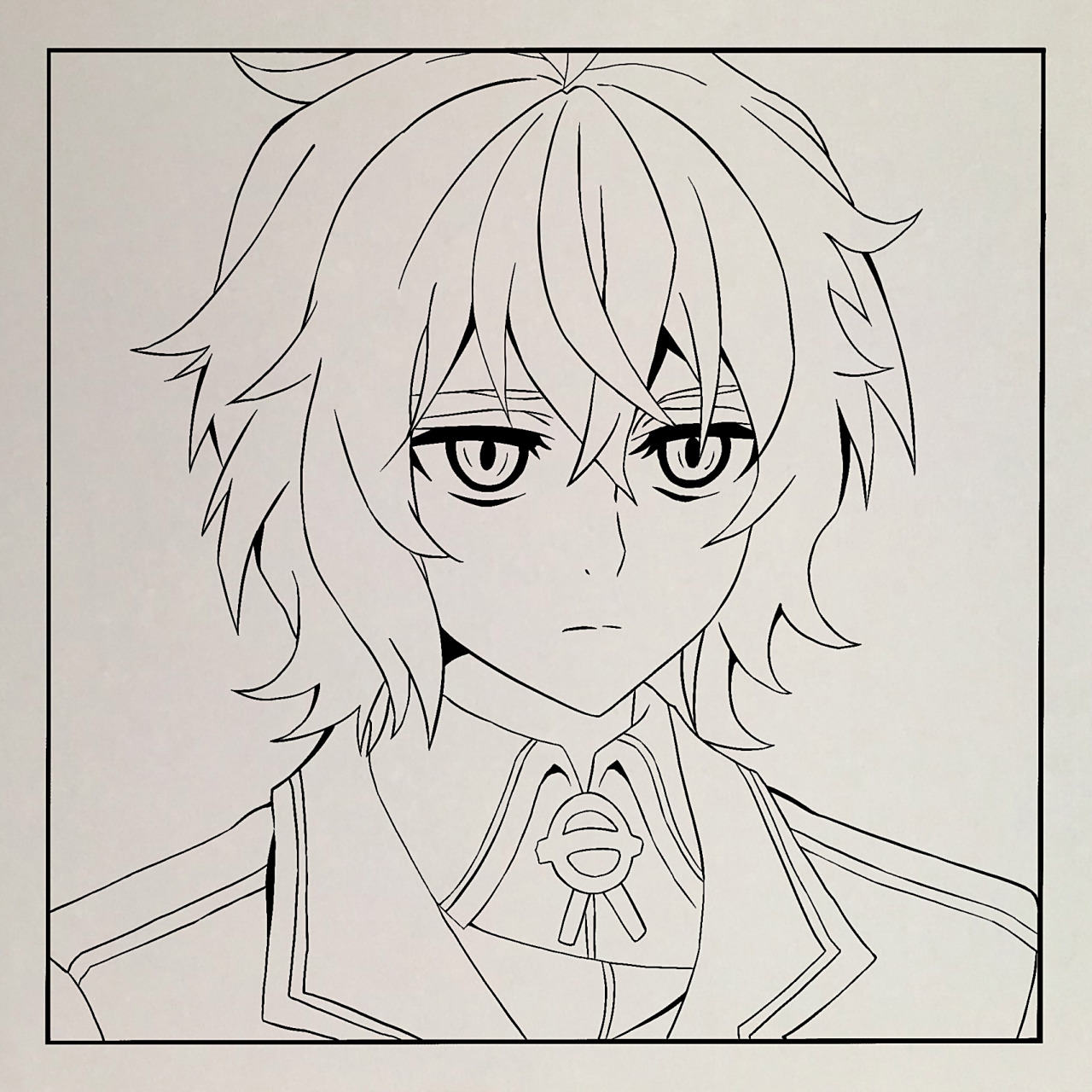 米迦尔手绘教程 绘画过程 比例为正方形  软件上色  马克笔选对应色