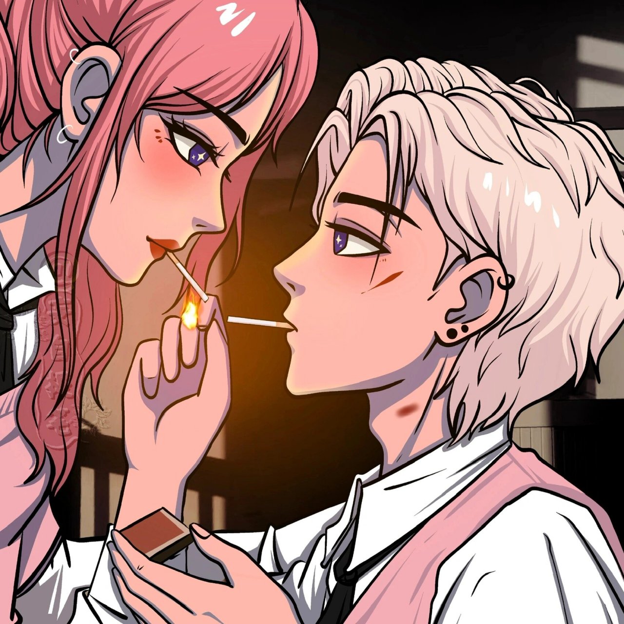 粉色甜甜双马尾情侣头像|快艾特他一起来换 愿神明偏爱,一切从欢 我在