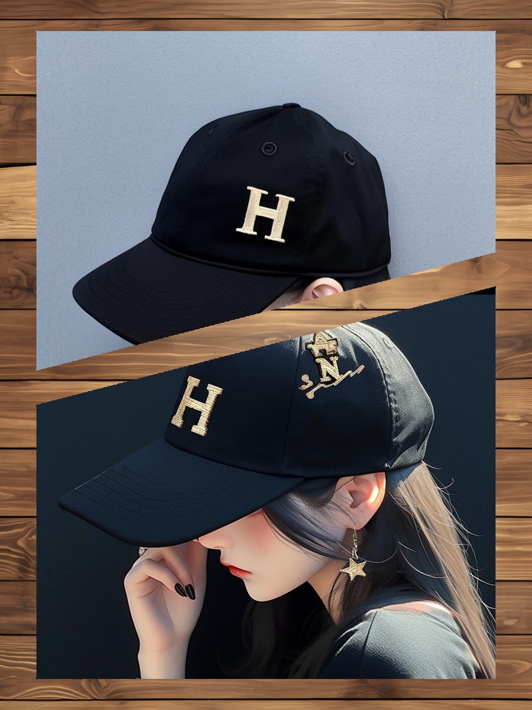 酷女遮颜鸭舌帽照拽风头像来袭