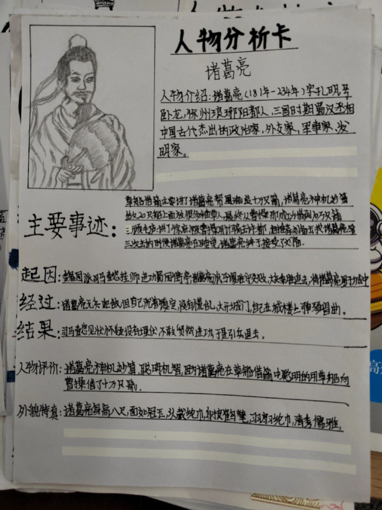 三国演义人物介绍图画图片