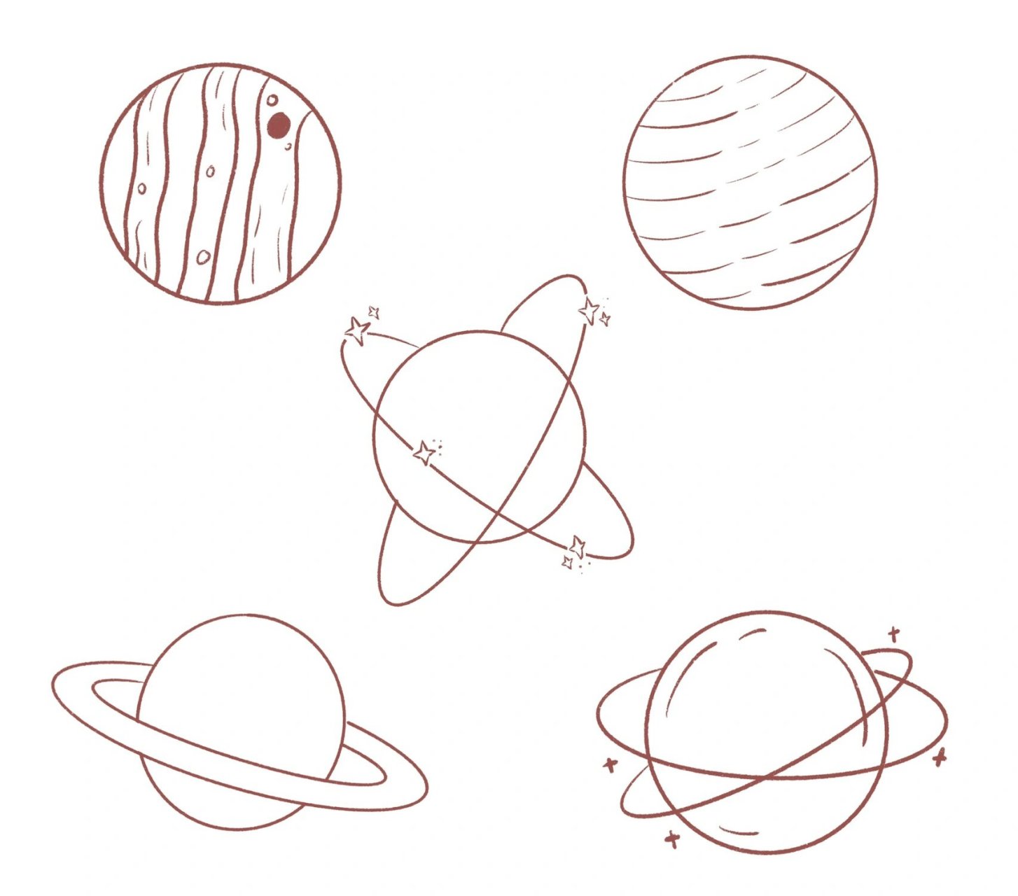 简笔画|宇宙星球简笔画 希望你们都能有一颗属于自己的星球91 软件