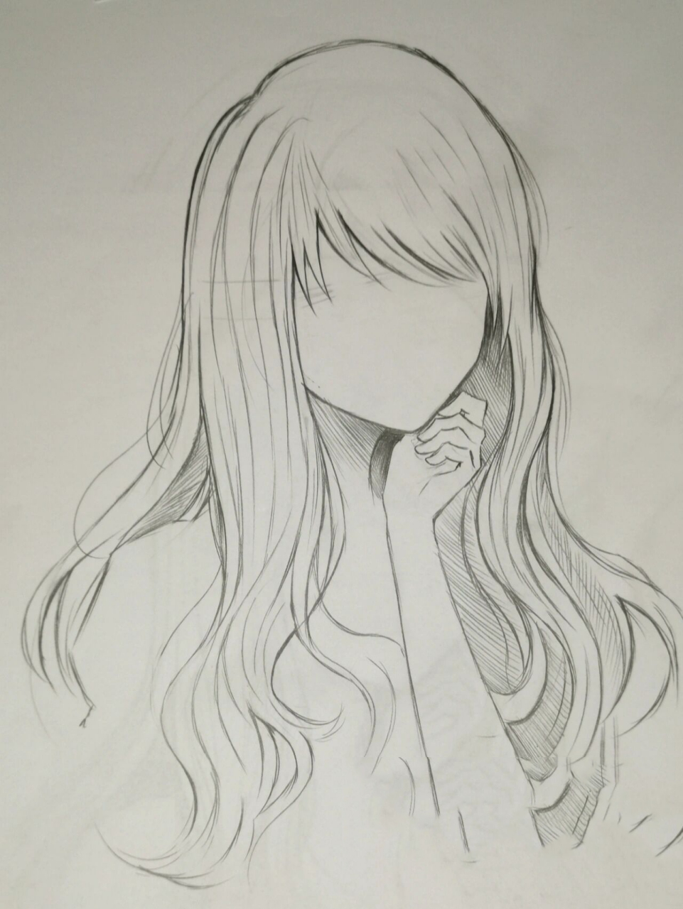 日常手绘图  随手画了几张动漫女生的发型