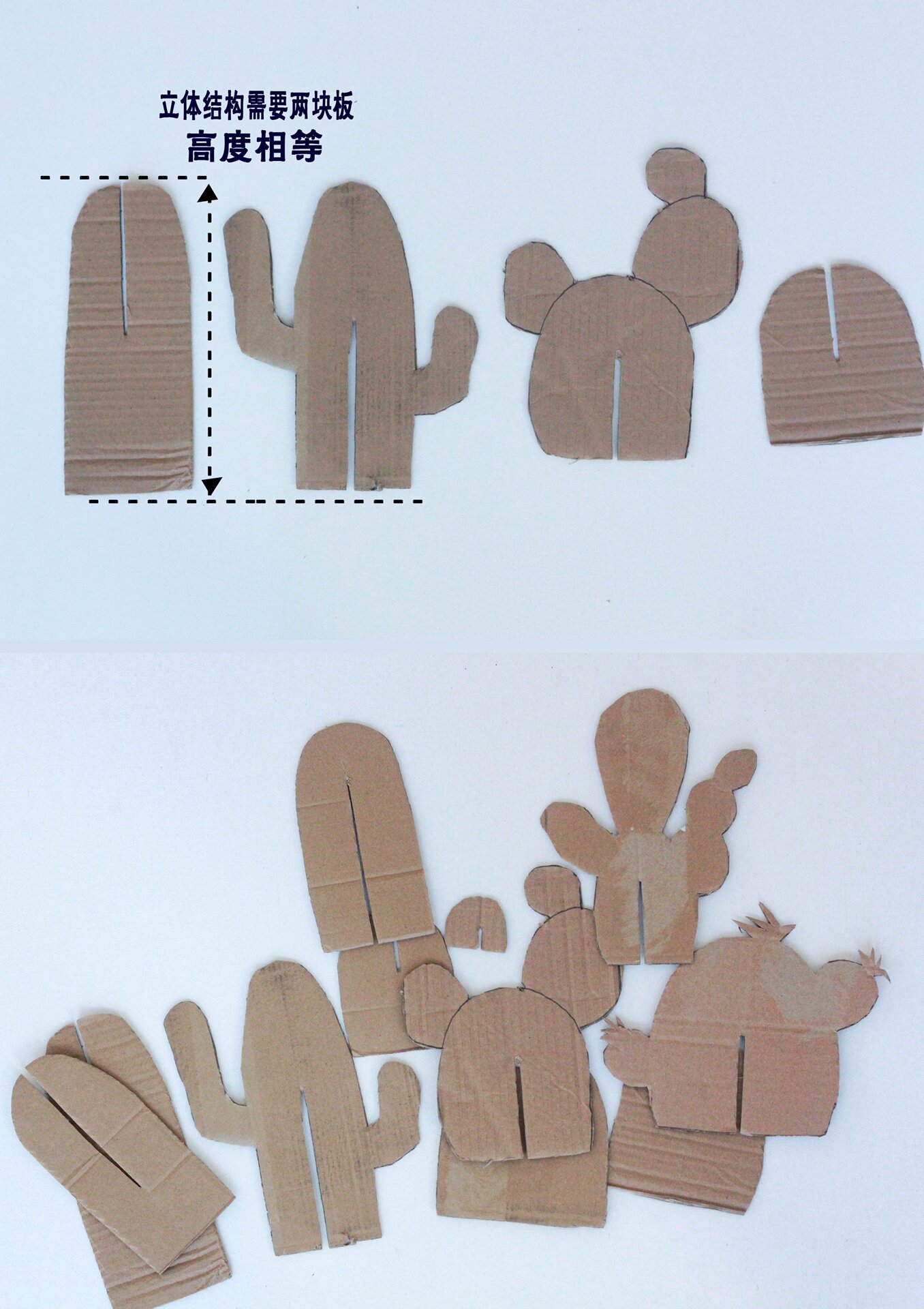 diy废纸壳玩具|纸壳仙人掌91