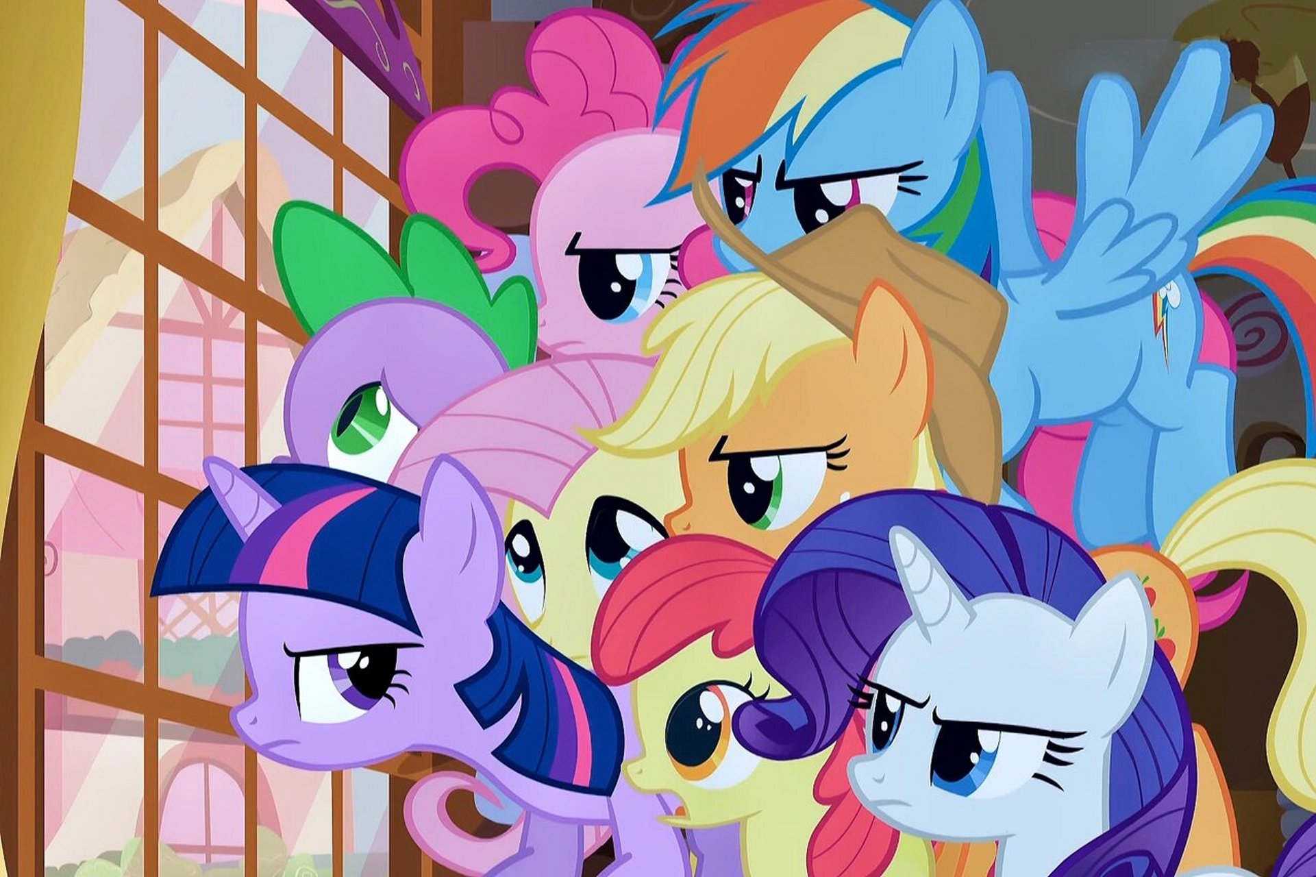 小马宝莉主角6人合照截图(1) 可以拿去印小卡