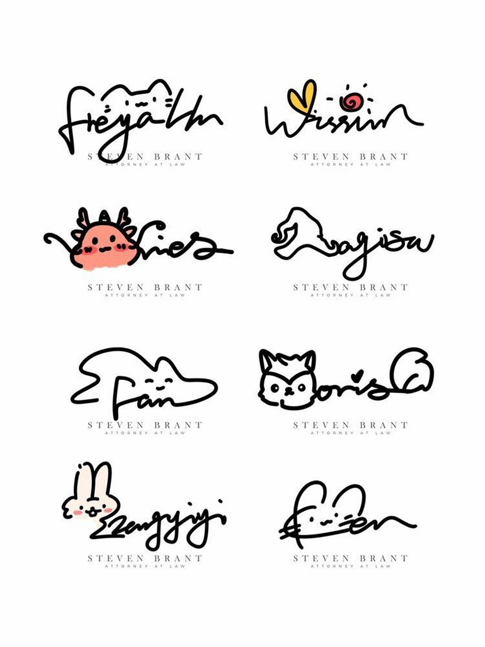 你留名我设计个性英文签名水印设计客稿 #艺术签名设计# #签名水印