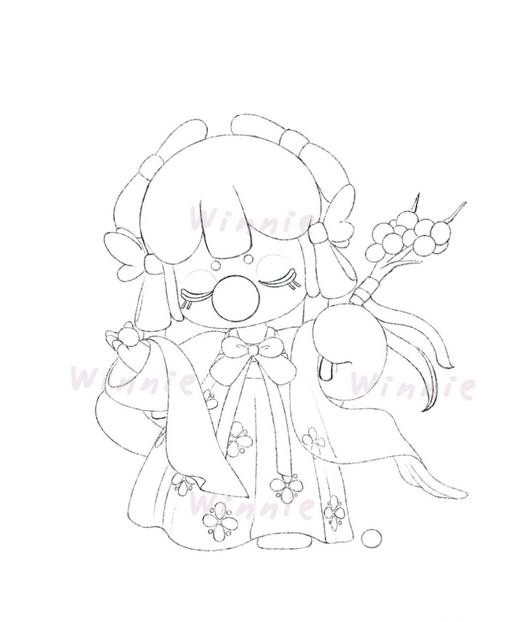 【手绘彩铅盲盒】nanci诗词歌赋/附线稿 老规矩:完整绘画过程视频在