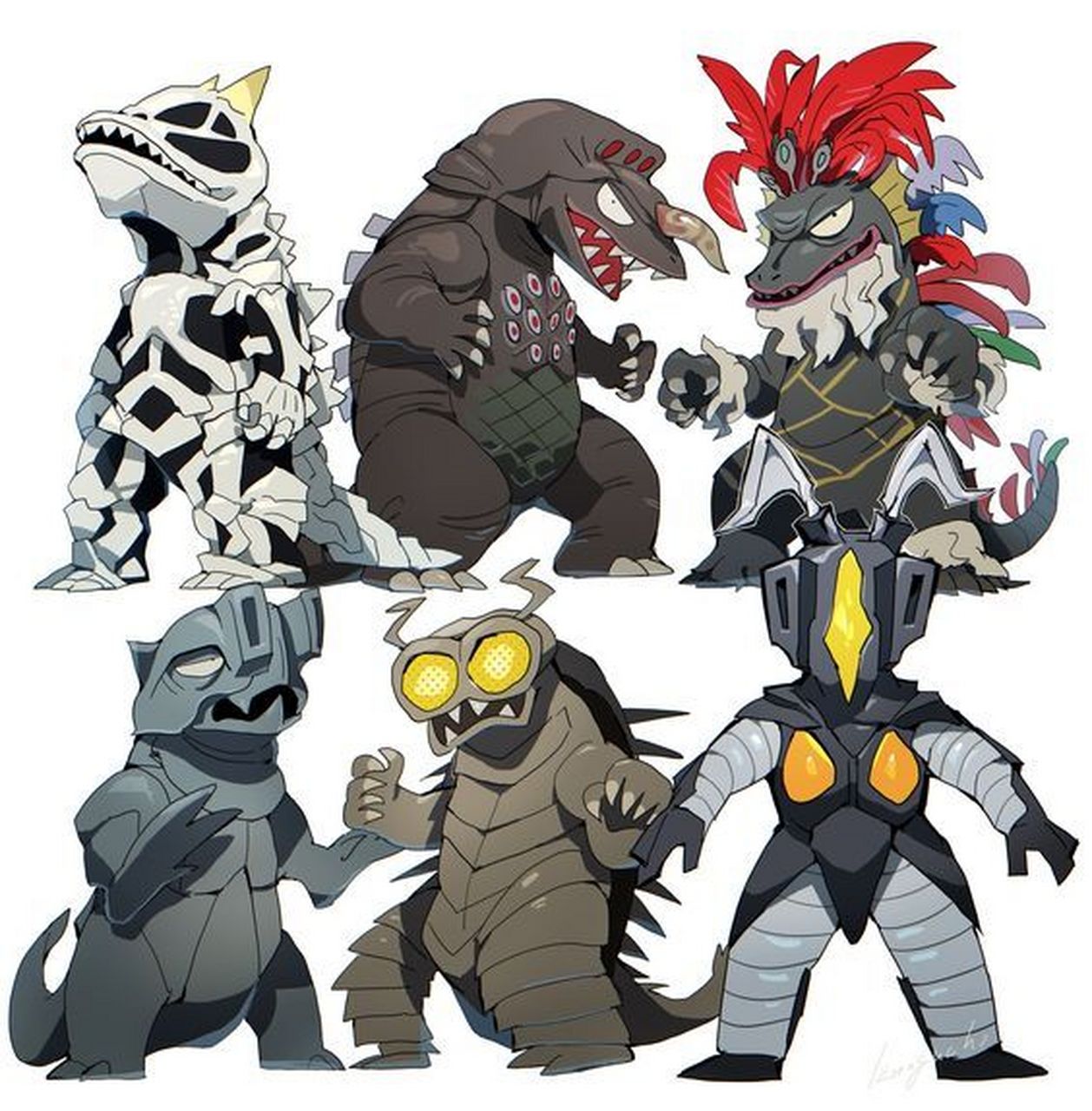 奥特曼q版可爱大怪兽合集~ 02 02 02 广州今天太冷了 看看哪只