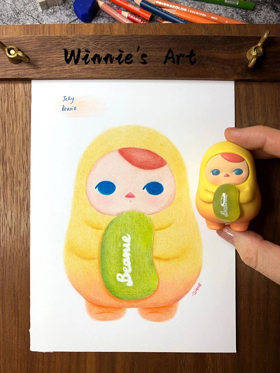 【手绘彩铅盲盒】泡泡玛特毕奇系列/附线稿 老规矩:完整绘画过程视频