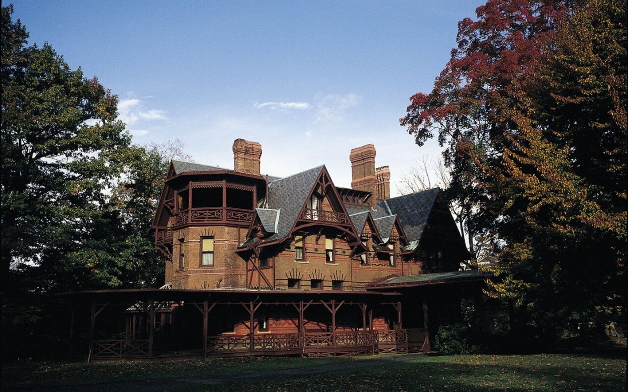 马克·吐温的豪宅故居 马克·吐温的故居位于美国康涅狄格州哈特福德