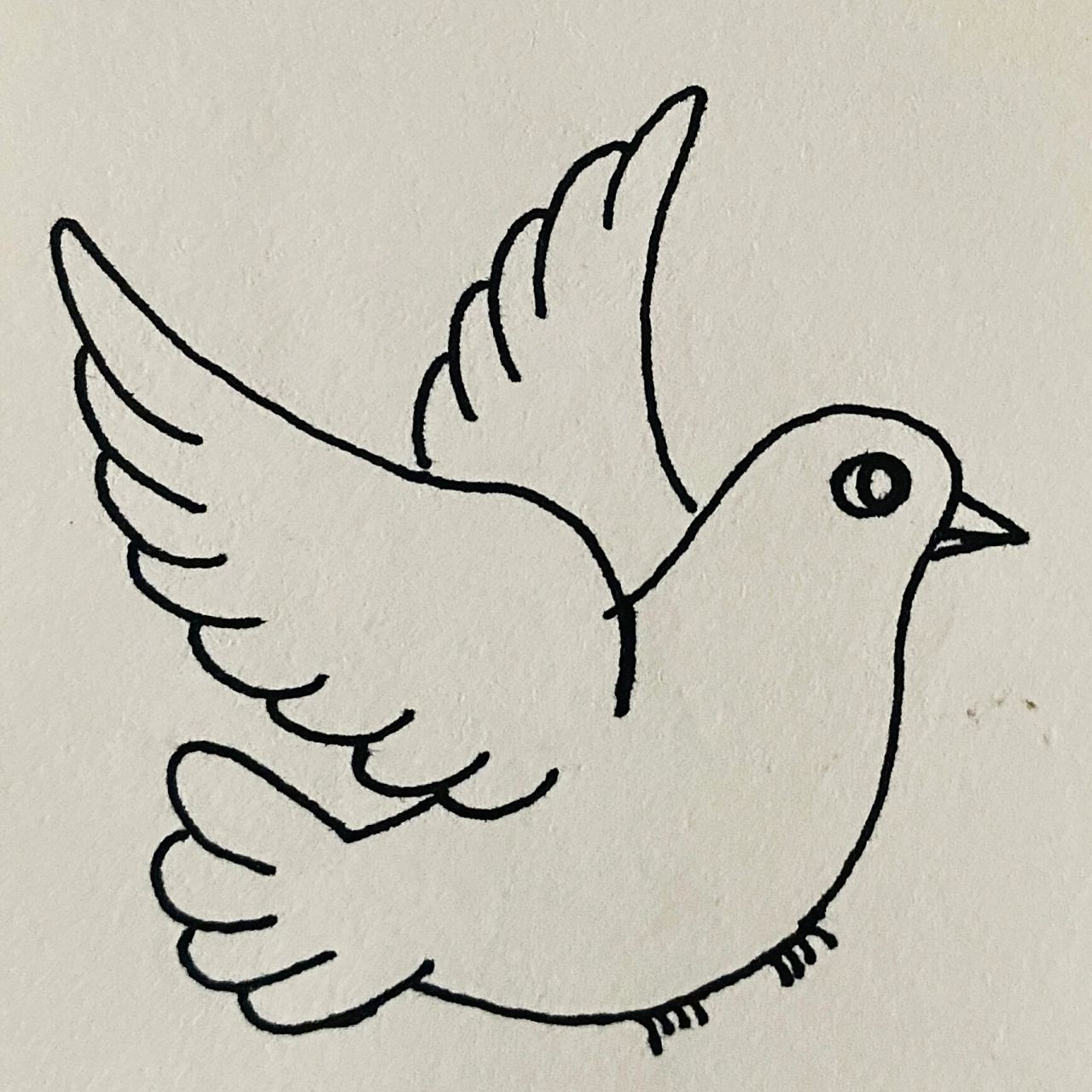 特殊的一天 简单画个和平鸽9415|简笔画 54 永铭记!愿和平!